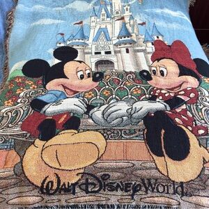 Disney Mickey and Minnie Castle Tapestry - Blue and Red